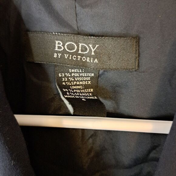 Body by Victoria navy blue lined blazer suit jacket size 6 - Picture 2 of 6